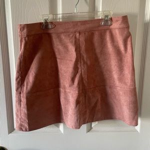 Lulus Pink Suede Skirt